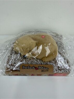 Perfect Petzzz Minis Golden Retriever Sleeping Puppy Plush Snoozing Sound New